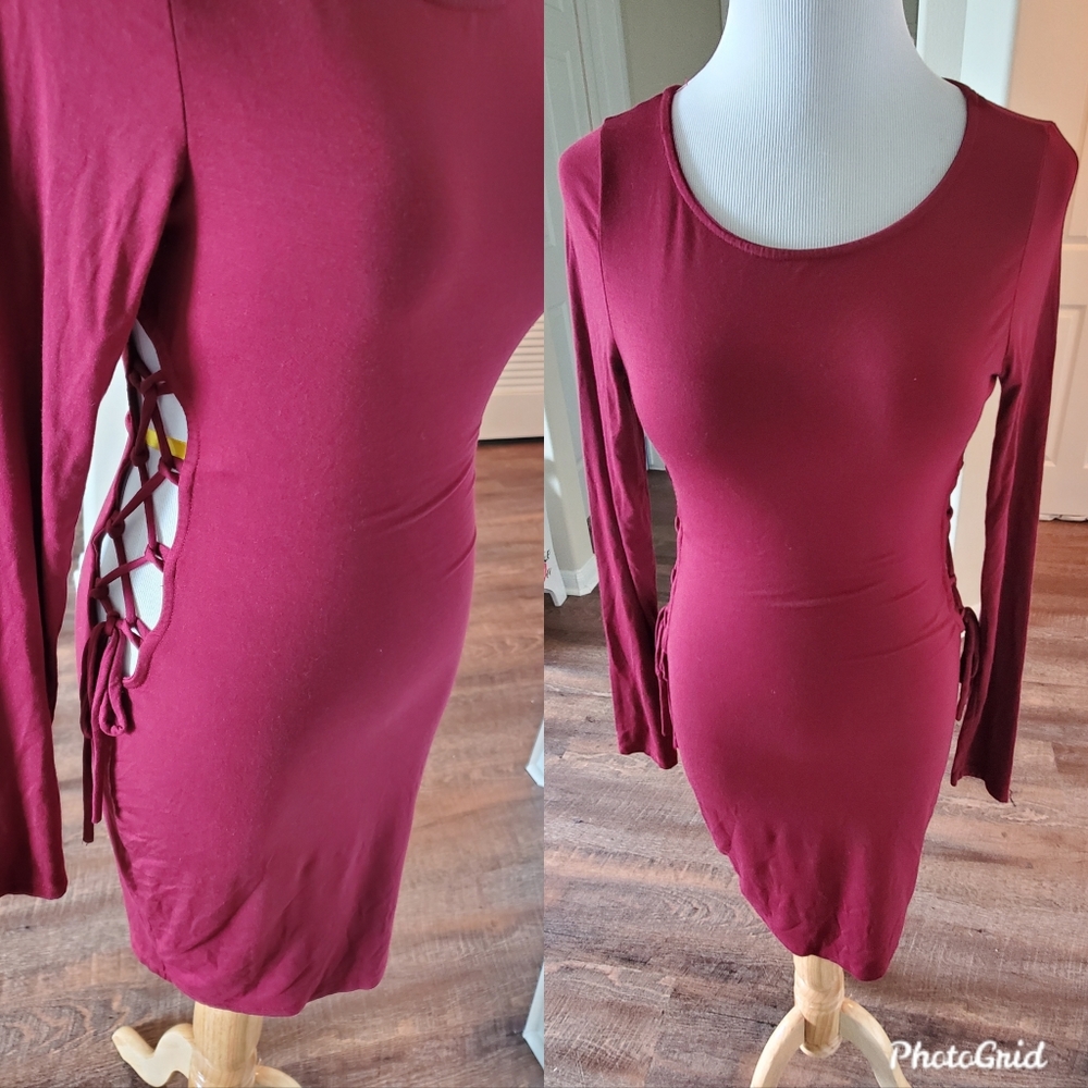 Burgundy dress